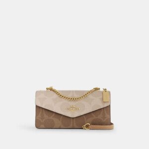 COACH Brook Flap Chain Bag In Signature Canvas